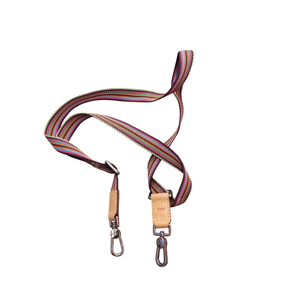 Consuela Multi Color Striped 1 Inch Webbing Adjustable Handbag Strap Replacement